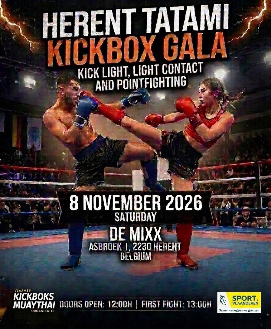 Affiche Tatami Kickboxing event in Herent